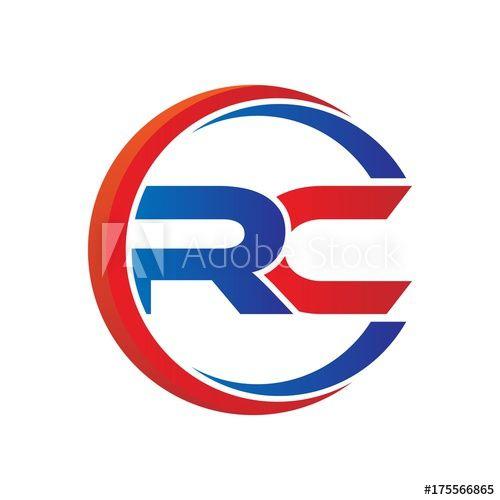 Red RC Logo - rc logo vector modern initial swoosh circle blue and red - Buy this ...