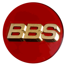 Red RC Logo - Genuine BBS RC/RSII Logo Caps (Red/Gold)