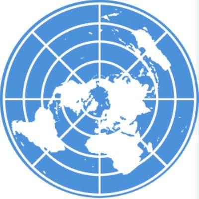 Map United Nations Logo - Flat Earth Map fits perfectly with United Nations Official Flag and ...