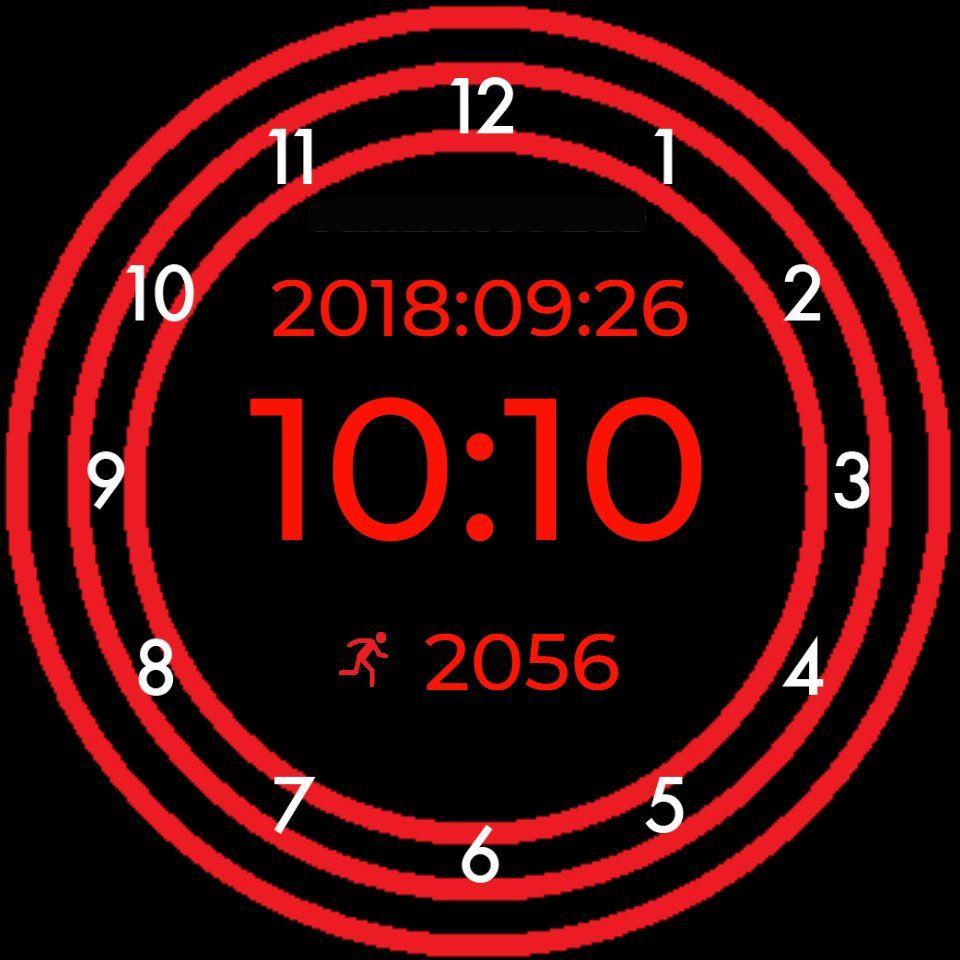 10 Red Circles Logo - AllCall Red Circles for ZenWatch - FaceRepo