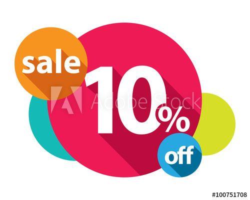 10 Red Circles Logo - 10% discount logo colorful circles - Buy this stock vector and ...
