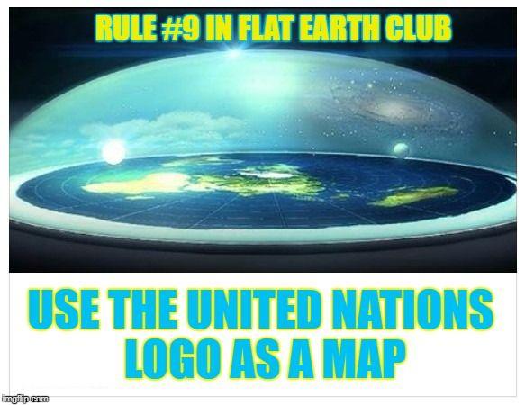 United Nations Flat Earth Logo - Use the United Nations Logo as a Map
