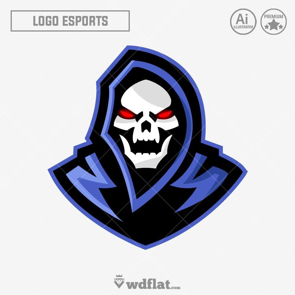 Death Logo - Blue Death – Logo Esports – Twitch and Youtube Templates