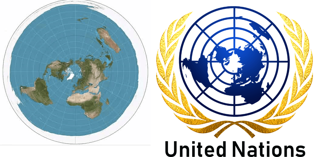 United Nations Flat Earth Logo - Subliminal Message in Movies and TV Programs
