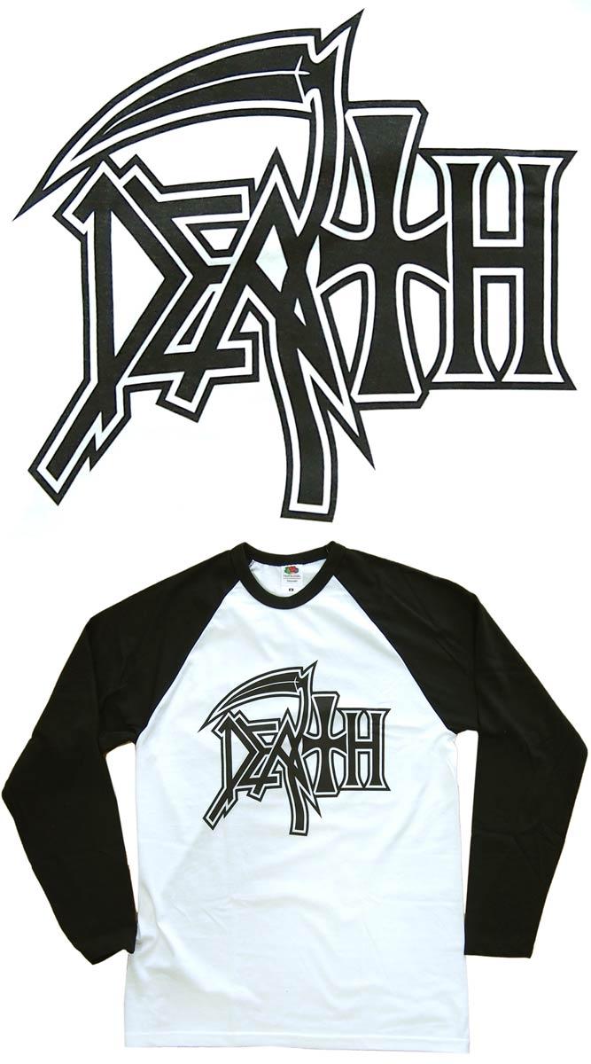Death Logo - Dragtrain: Death / DEATH / LOGO Raglan T Shirt Official Rock T