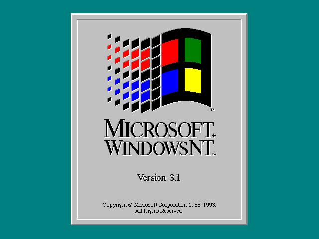 3.1 Windows XP Logo - Windows 3.1 startup screen, the old logo looks great ...