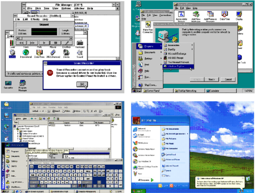 3.1 Windows XP Logo - Screenshots of Win 3.1, Windows 95, Windows 2000 and Windows XP ...