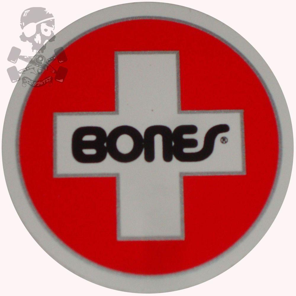 Swiss Cross Logo - POWELL - Bones Swiss Bearings Logo - Skateboard Sticker - Assorted ...