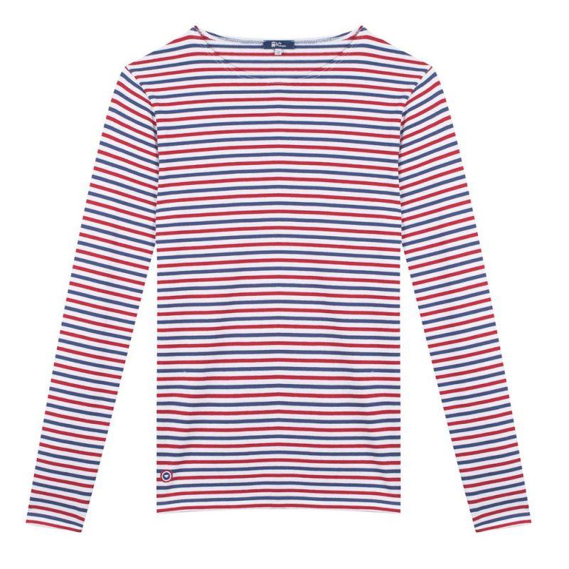 Blue and Red Stripe Logo - Le Malo - Blue White Red striped shirt | Le Slip Français 
