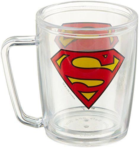 Clear Superman Logo - Spoontiques Superman Logo Acrylic Coffee Cup, Clear | £7.50 | Mugs ...