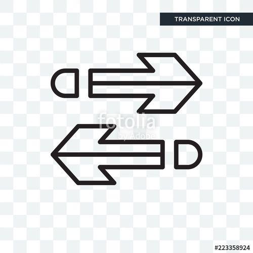 Two Arrows Logo - Two arrows pointing right and left vector icon isolated on ...