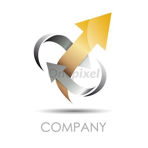 Two Arrows Logo - Vector sign arrow in two arrows, output - 4258967 | Onepixel