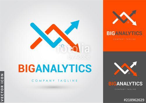 Two Arrows Logo - Two Arrows Statistics Logo Design Stock Image And Royalty Free