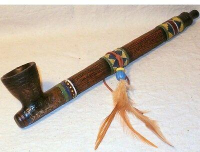 Indian Peace Pipe Logo - NEW~AMERICAN INDIAN PEACE Pipe Western Tribal Decor Beads Leather ...