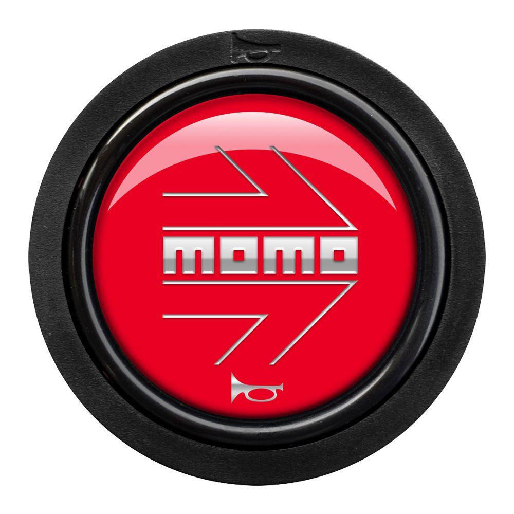 Red Horn Logo - MOMO Horn Button Gloss Red