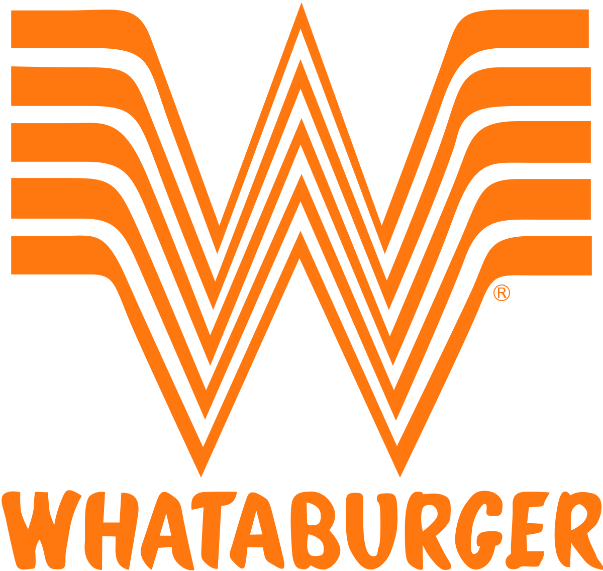 Black and White Chain Restaurant Logo - Whataburger