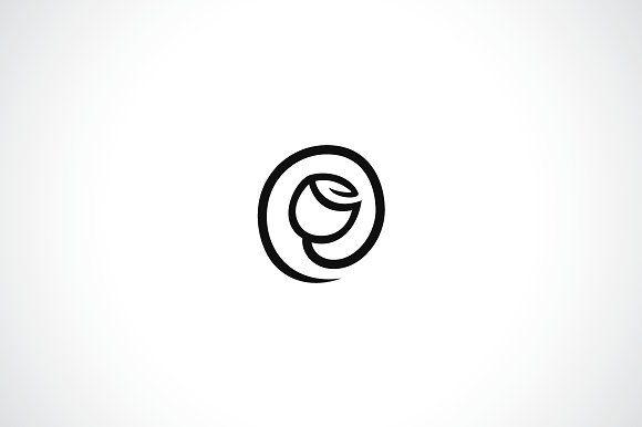 White Mail Logo - Rose Mail Flower Logo Template Logo Templates Creative Market
