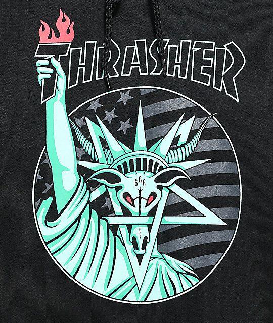Thrasher Goat Logo - Thrasher Liberty Goat Black Hoodie