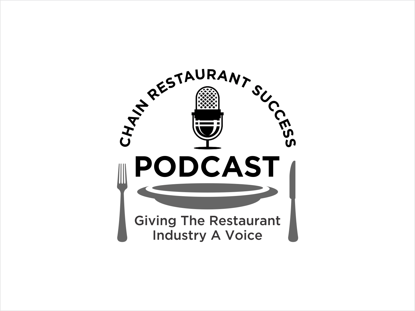 Black and White Chain Restaurant Logo - Bold, Serious Logo Design for Chain Restaurant Success / CRS Podcast ...
