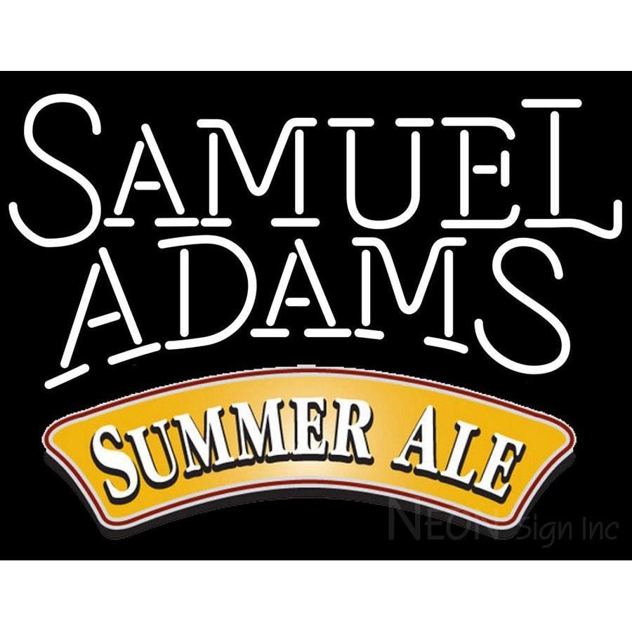 Samuel Adams Seasonal Beer Logo - Samuel Adams Summer Ale White Neon Beer Sign