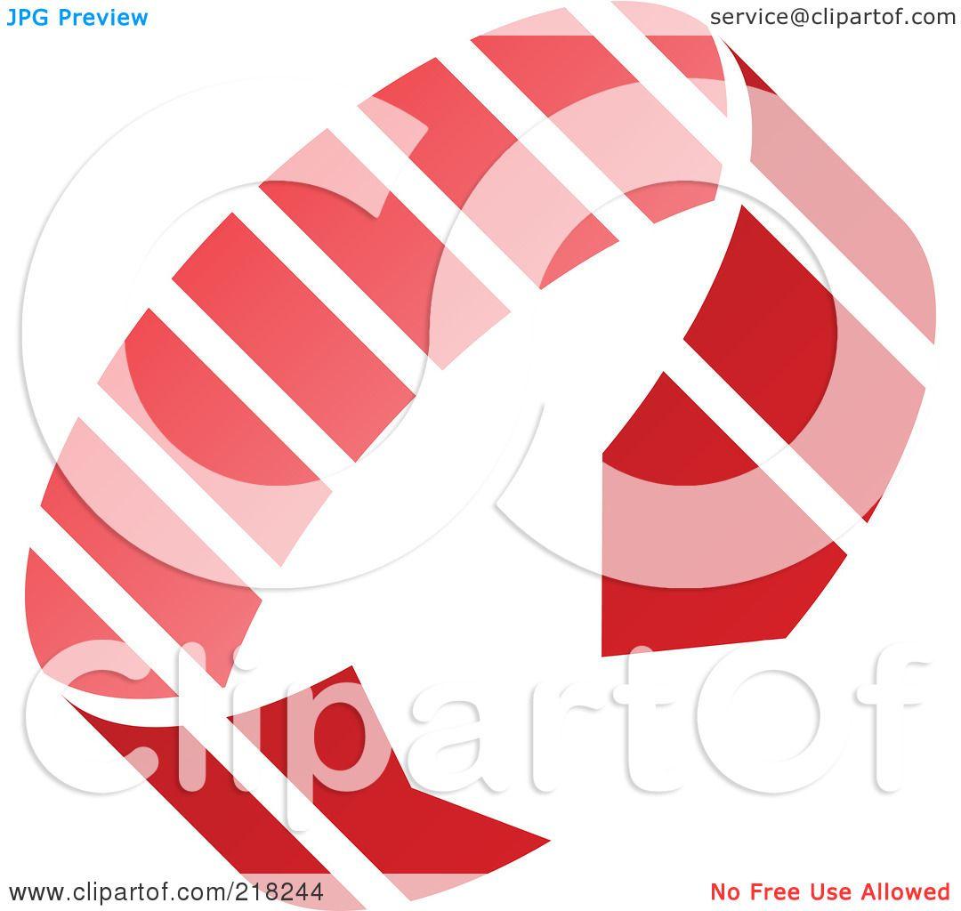 Red Circle Arrow Logo - Royalty Free RF Clipart Illustration Of An Abstract Red Circle Arrow ...