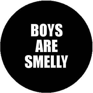 Google Funny Childish Logo - Black Fashion Badge Button Pin Boys Are Smelly Cute