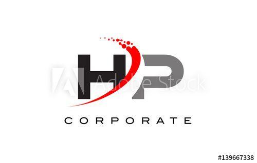 HP Corporate Logo - HP Modern Letter Logo Design with Swoosh this stock vector