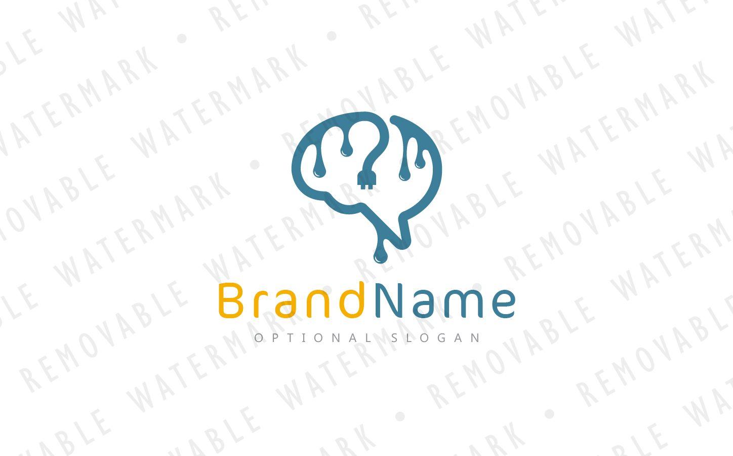 Brain Logo - Ink & Wire Brain Template