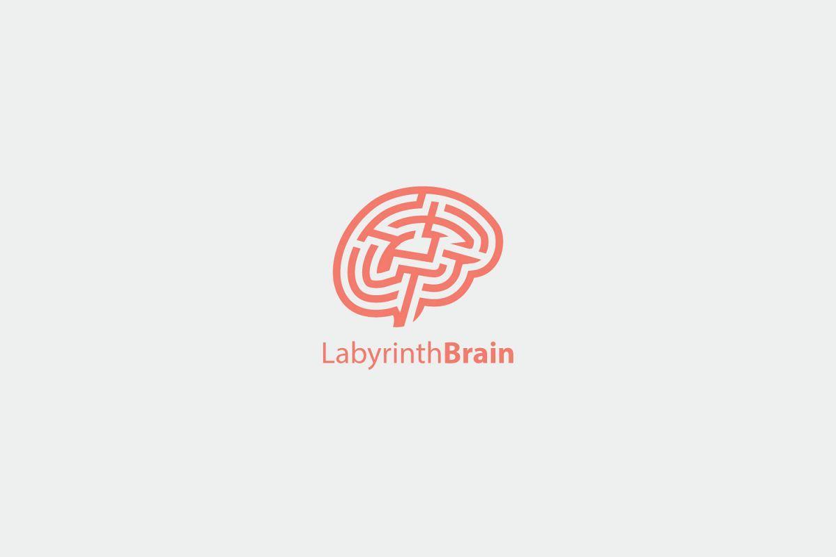 Brain Logo - Labyrinth Brain Logo Template