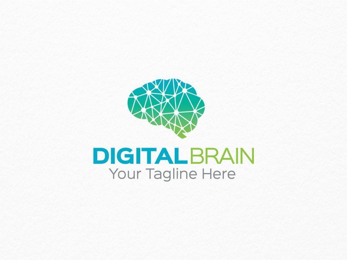 Brain Logo - Digital Brain Logo