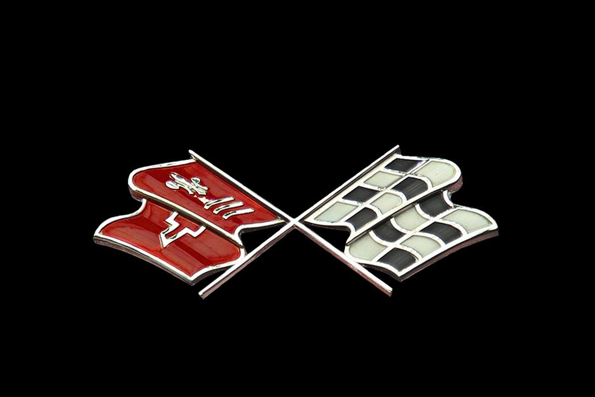 New Corvette Logo - Evolution Of The Corvette And The Crossed Flags Logo