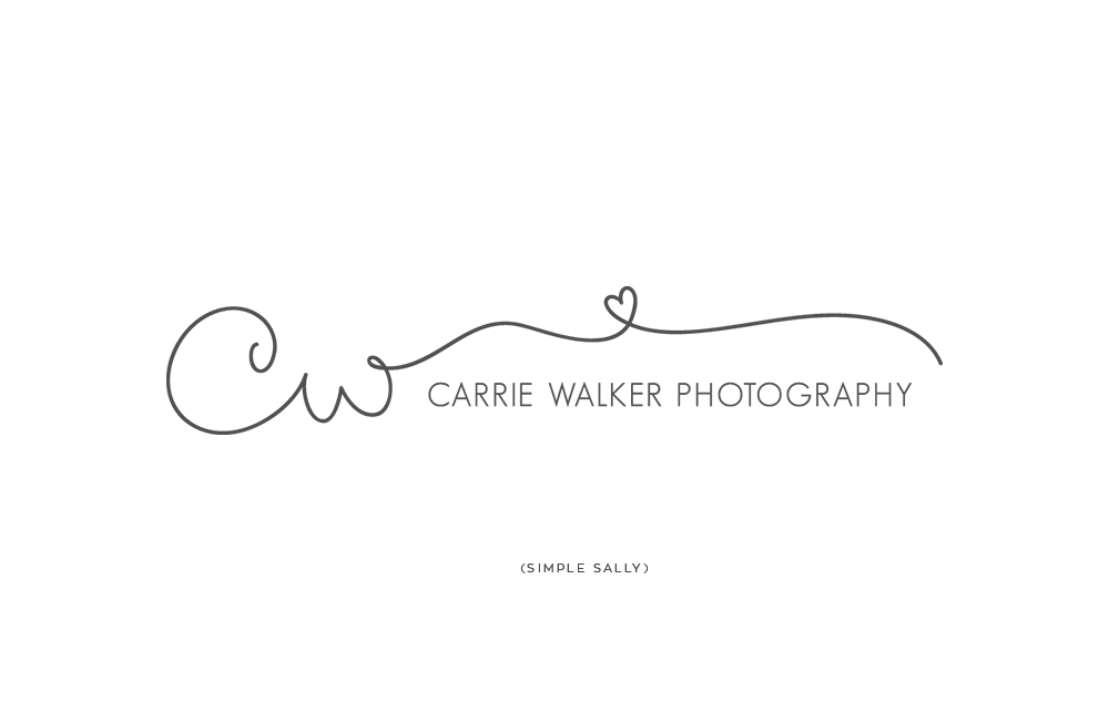 Simple Photography Logo - Simplistic logo design for photographers. Carrie Walker Photography