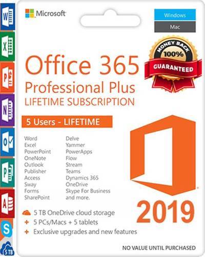 Microsoft Office 365 Pro Plus Logo - Microsoft Office 365 Pro Plus 2019 Lifetime - 5 PC Instant Email ...