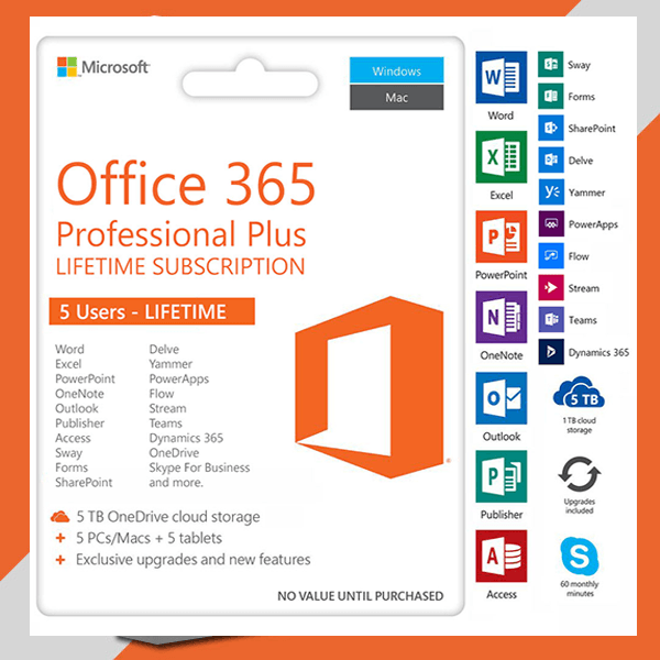 Microsoft Office 365 Pro Plus Logo - hot deal®OFFICE 365 PRO Lifetime Licensed + 1TB OneDrive