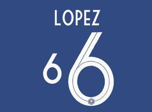 Lopez Name Logo - LOPEZ 6 - 18 / 19 WHITE FRANCE WORLD CUP HOME NAME SET = PLAYER SIZE ...