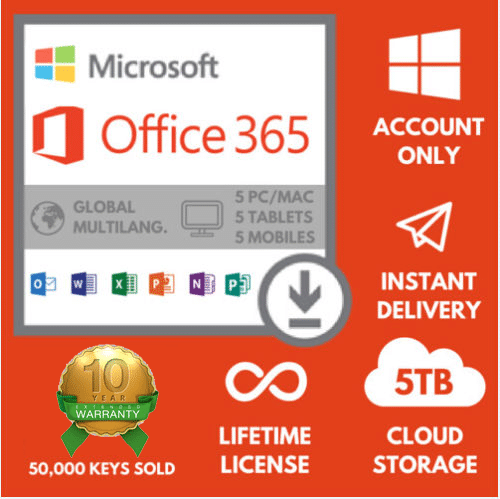 Microsoft Office 365 Pro Plus Logo - Office 365 Pro Plus Edition (Lifetime License) + 5TBCloud
