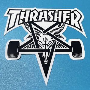 Old Thrasher Logo - Thrasher Magazine Skate Goat Logo Sticker Decal Mag Skateboarding ...