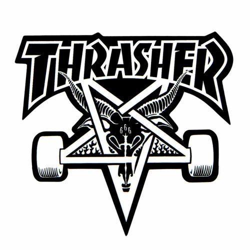 Thrasher Goat Logo - Thrasher Skategoat Sticker 3.75' x 3.875' Black