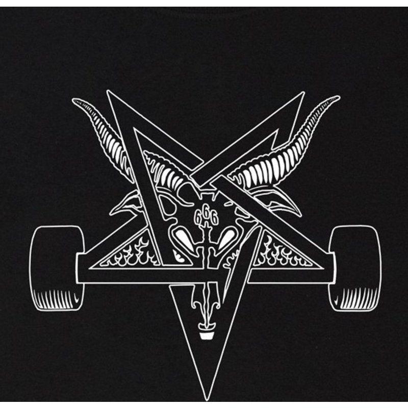 Thrasher Goat Logo - Camiseta de manga corta negra con logo skate goat en blanco de ...