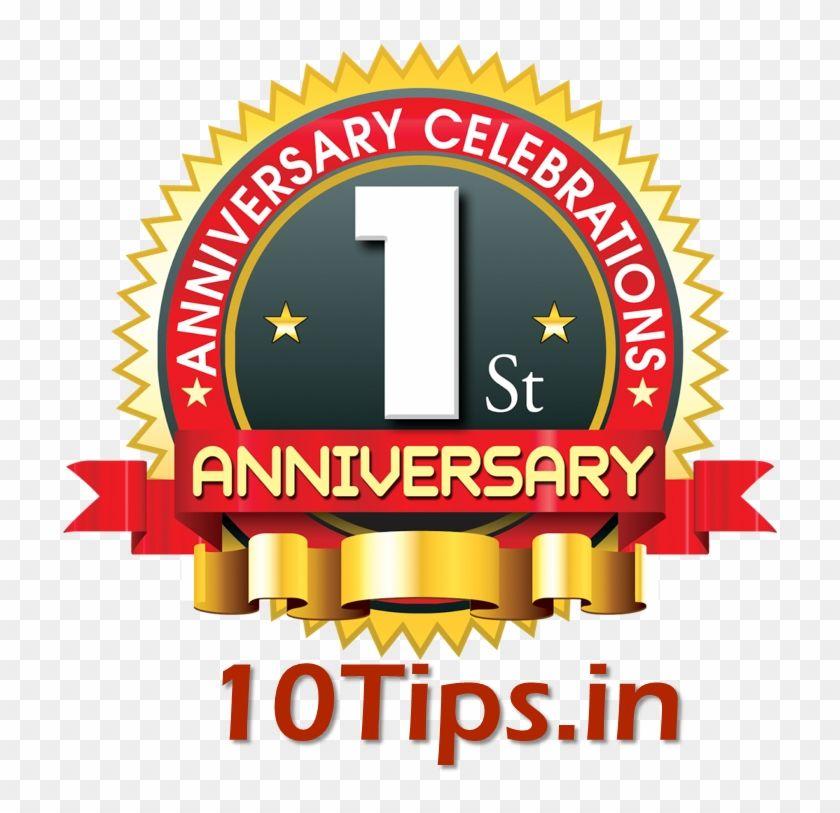 Celebration Logo - 1st Grand Anniversary Of 10tips - 10th Year Celebration Logo - Free ...