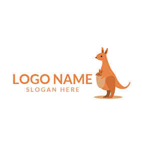 Kangaroo Care Logo - Red and white kangaroo Logos