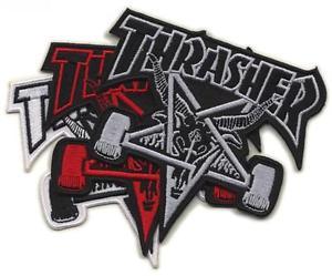 Thrasher Skate Logo - thrasher skate goat logo iron on sew on skateboard patch