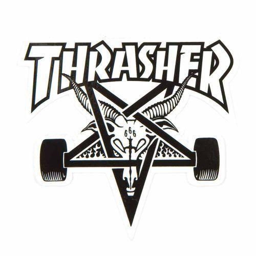 Thrasher Goat Logo - Thrasher Skategoat Sticker 3.75' x 3.875' White