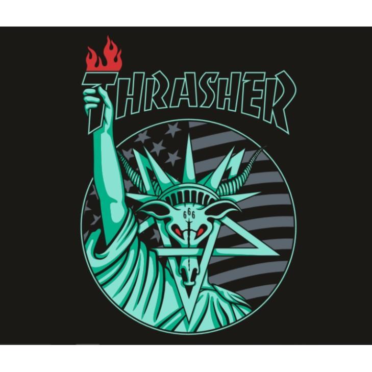 Thrasher Goat Logo - THRASHER Liberty Goat T Shirt (Navy Blue)