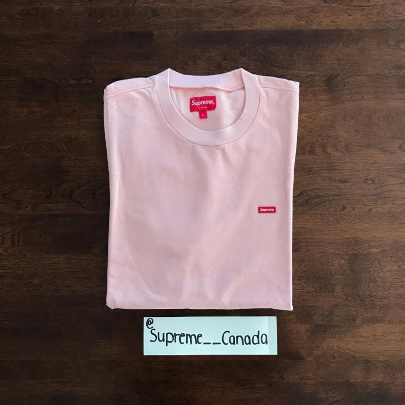 Small Supreme Box Logo - Supreme Pink Small Box Logo Pique Tee Size Large • T Shirts