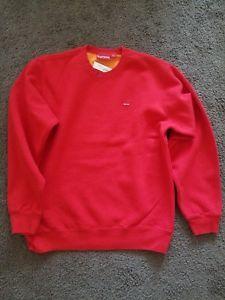 Small Supreme Box Logo - Supreme small box logo crewneck size L Red SS18 ORDER CONFIRMED