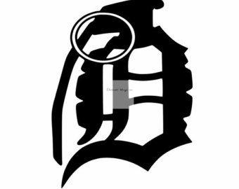 Detroit Red Wings D-Logo Logo - Detroit Red Wings logo inside michigan outline Sticker Decal | Etsy