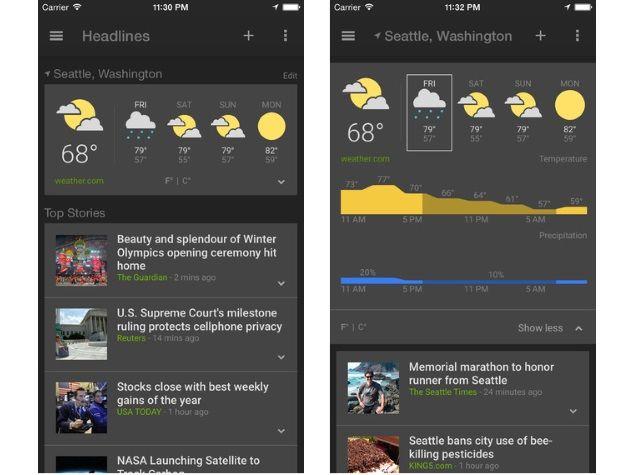 iPhone Weather Logo - Google News & Weather App for iOS Now Available for Download ...