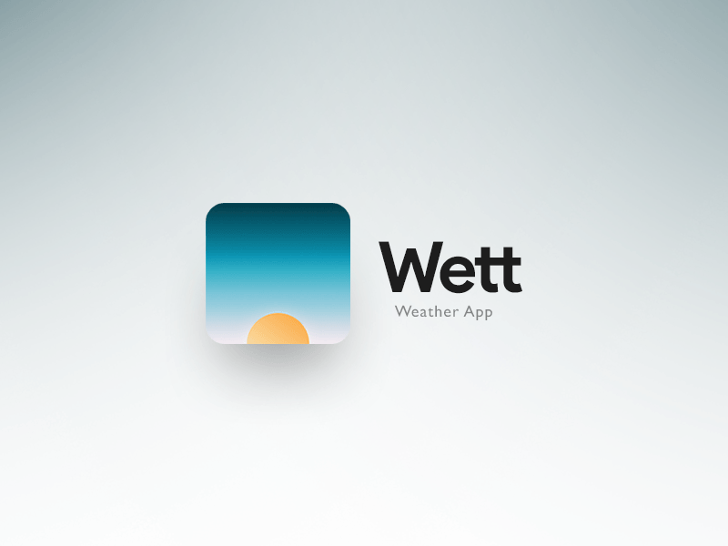 iPhone Weather Logo - Logo for Wett app concept for iPhone X