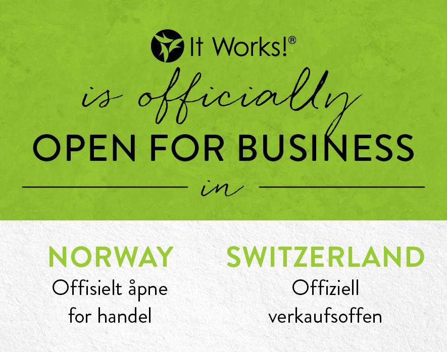 ItWorks Global Logo - It Works Global Now Officially Open in Norway and Switzerland